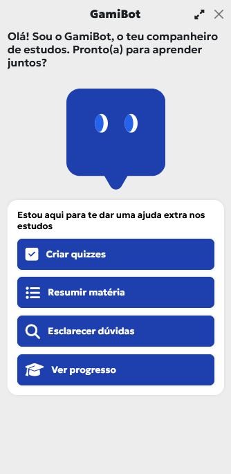 Interface principal do GamiBot